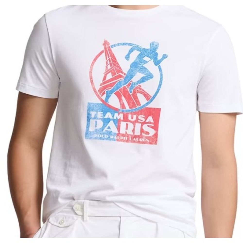 Polo Ralph Lauren Team USA Paris Olympics Graphic T-Shirt Mens Large White